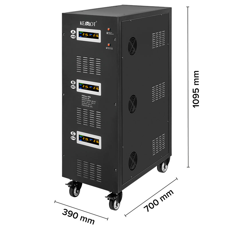 Stabilizator de tensiune cu servomotor trifazat PROAVR-80K 80 kVA 400 V Kemot URZ3437-80