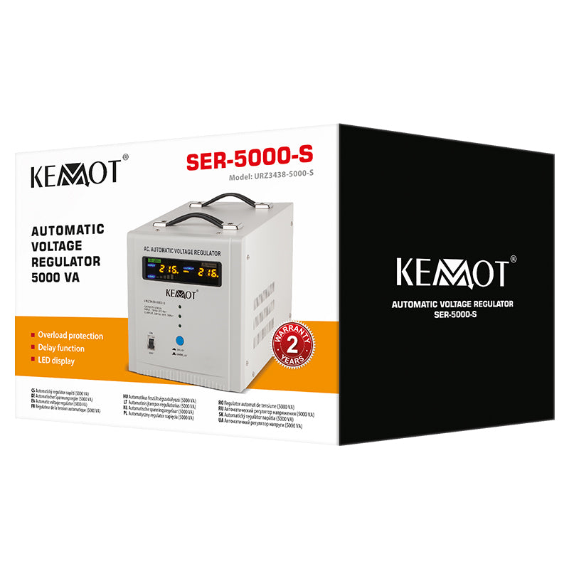 Stabilizator automat de tensiune 5000 VA 230 V monofazat Kemot URZ3438-5000-