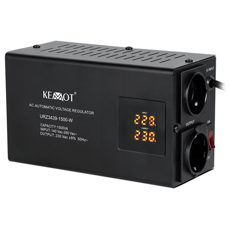 Stabilizator automat de tensiune de 1500 VA pentru montare pe perete Kemot URZ3439-1500-