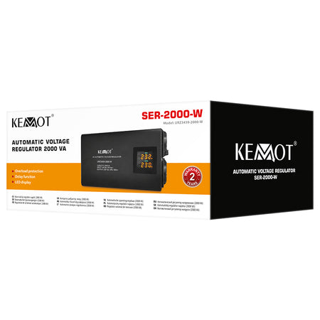 Stabilizator de tensiune automat de 2000 VA cu ieșire de 230 V Kemot URZ3439-2000-