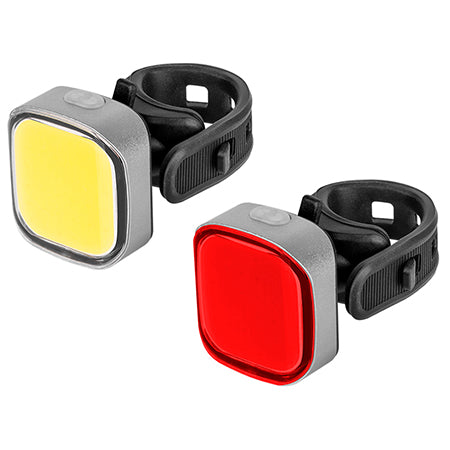 Set iluminat bicicletă față și spate cu LED și USB-C Rebel URZ3492-1