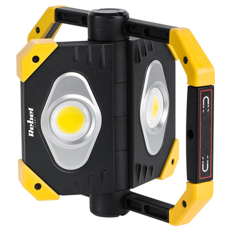 Reflector LED portabil cu acumulator 2 × 9,5 W COB cu flux luminos 2000 lm Rebel URZ3607