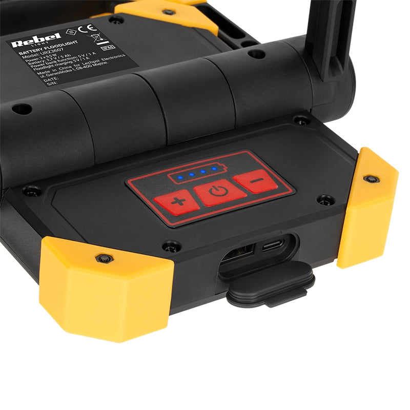 Reflector LED portabil cu acumulator 2 × 9,5 W COB cu flux luminos 2000 lm Rebel URZ3607