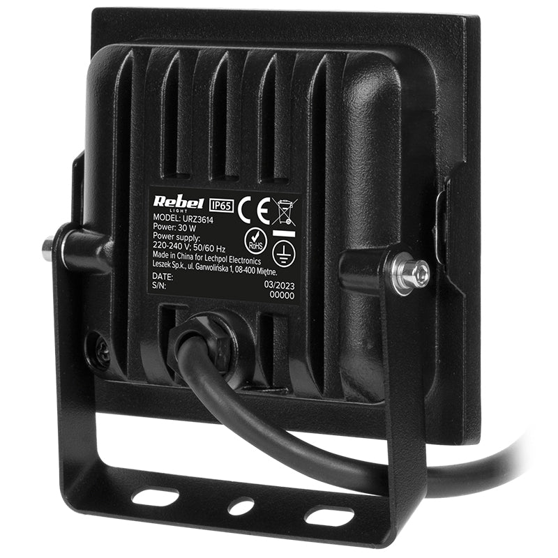 Reflector LED de 30 W cu lumină alb neutru 4000 K și protecție IP65 Rebel URZ3614