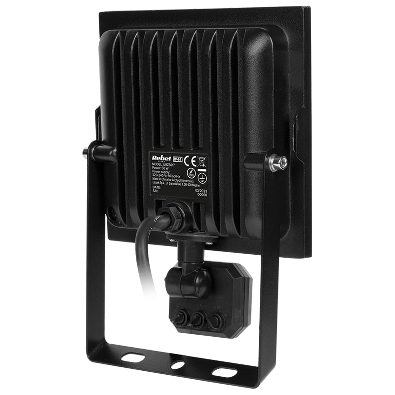 Reflector LED 50 W de 4000 K cu senzor de mișcare Rebel URZ3617