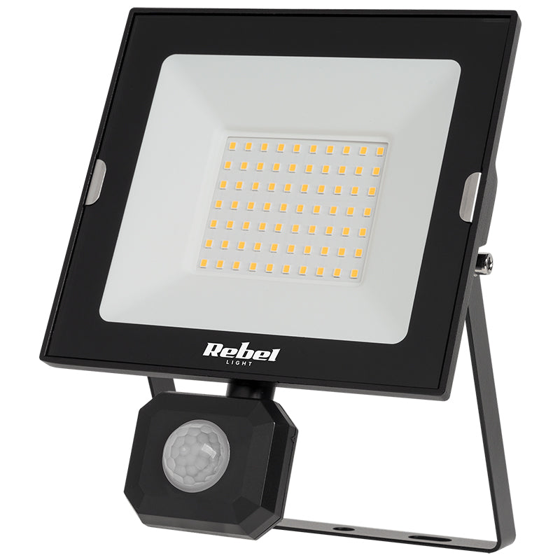 Reflector LED cu senzor de mișcare de 50 W cu temperatură de culoare de 6500 K și protecție IP44 Rebel URZ3619