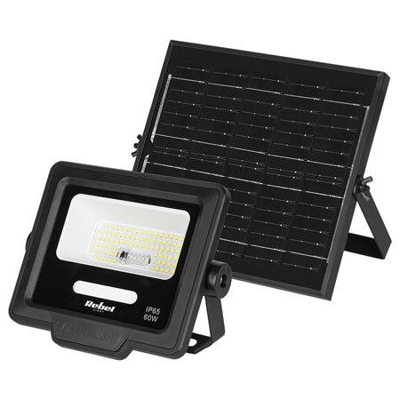 Reflector Led 60w 6800 Panou Solar 6w Rebel