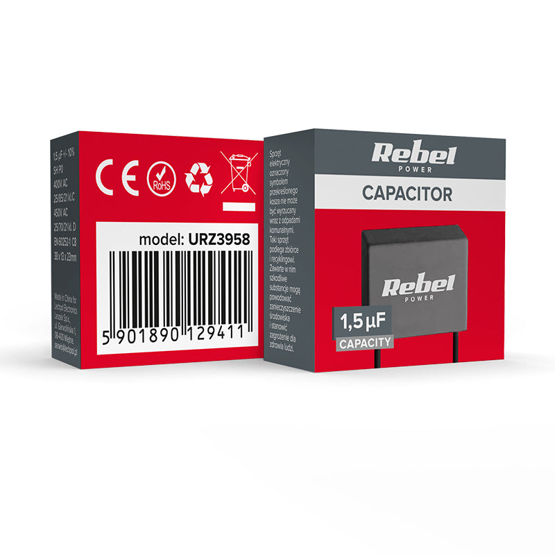 Condensator motor MKSP-8 1,5 µF 450 V Rebel URZ3958