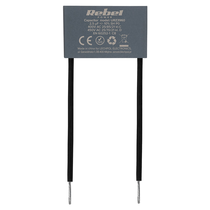 Condensator motor MKSP-8 de 2,5 µF și 450 V Rebel URZ3960