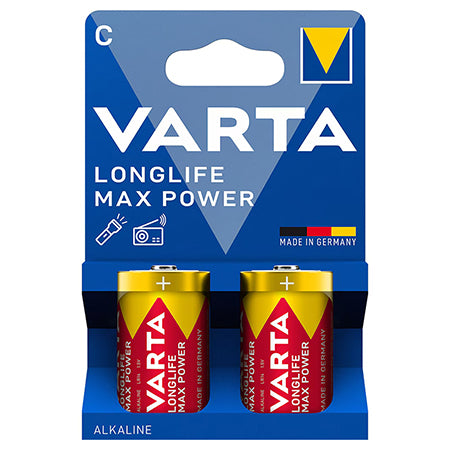 Set de 2 baterii alcaline LR14 Max Power în blister Varta VAR-4714