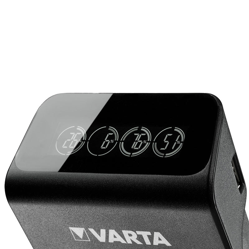 Încărcător acumulatori AA/AAA Ni-MH cu display LCD și port USB Varta VAR-57687