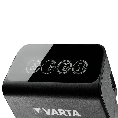 Încărcător acumulatori AA/AAA Ni-MH cu display LCD și port USB Varta VAR-57687