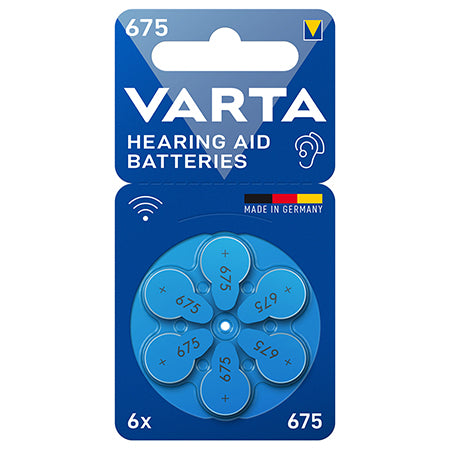 Baterii auditive zinc-aer 675 de 1,45 V blister 6 bucăți Varta VAR-675