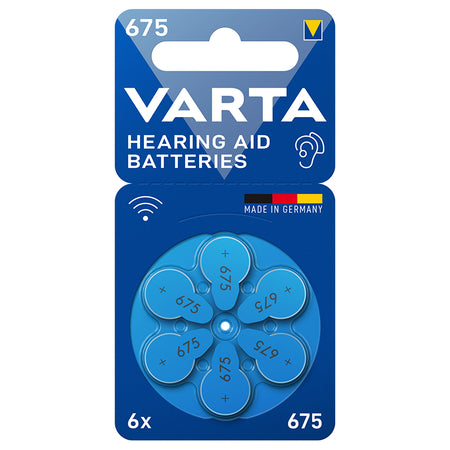 Baterii auditive zinc-aer 675 de 1,45 V blister 6 bucăți Varta VAR-675