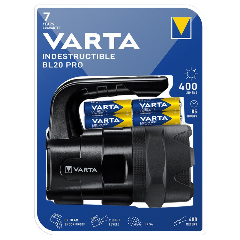 Lanternă BL20 PRO Indestructible de 400 lm cu distanță de iluminare de 400 m Varta VAR-BL20PRO