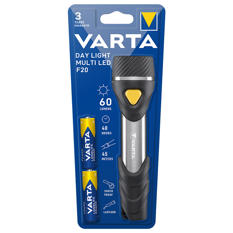Lanternă LED de mână F20 Day Light cu 9 LED-uri și rază de 40 m Varta VAR-F20DL