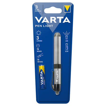 Lanternă LED stilou cu carcasă din aluminiu și clips Varta VAR-PEN