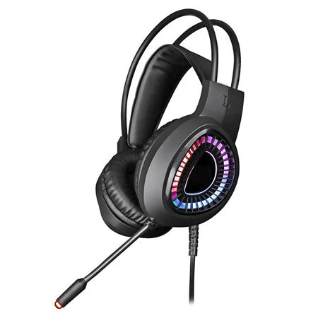 Căști stereo pentru jocuri cu microfon și iluminare RGB Varr VH8010