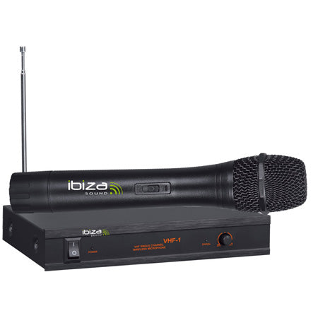 Microfon wireless 207.5 MHz cu receptor și volum reglabil Ibiza Sound VHF1A