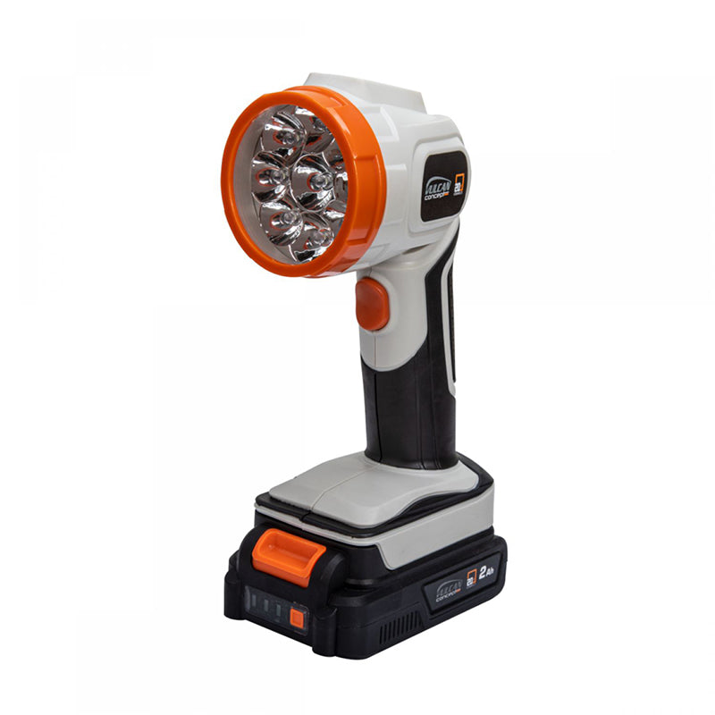 Lanternă LED 9 × 30 lm, cap rotativ, 20 V, curea mână Vulcan.20 VJL12