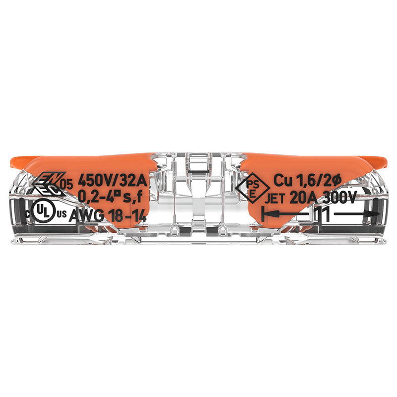 Set 60 conectori de îmbinare în linie cu pârghie pentru 2 conductori de 0,2-4 mm² WAGO W-221-2411