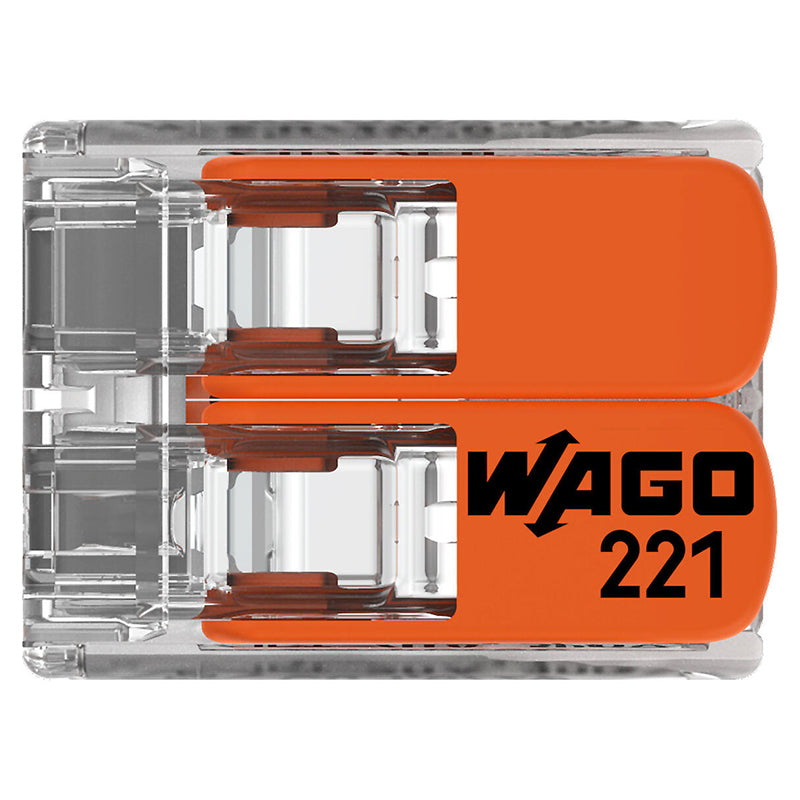 Clemă de legătură cu pârghie pentru 2 conductoare de până la 4 mm² WAGO W-221-412-16