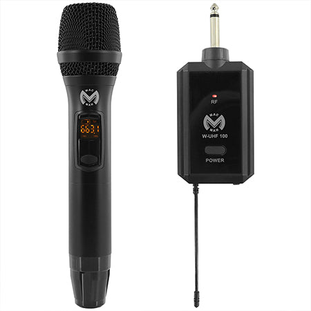 Microfon UHF wireless profesional cu receptor, 30 MHz, Mac Mah W-UHF 100 M