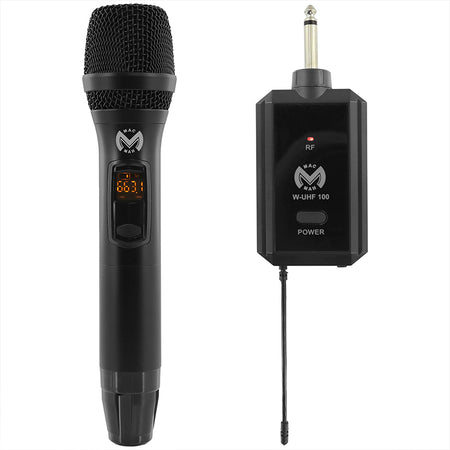 Microfon UHF wireless profesional cu receptor, 30 MHz, Mac Mah W-UHF 100 M