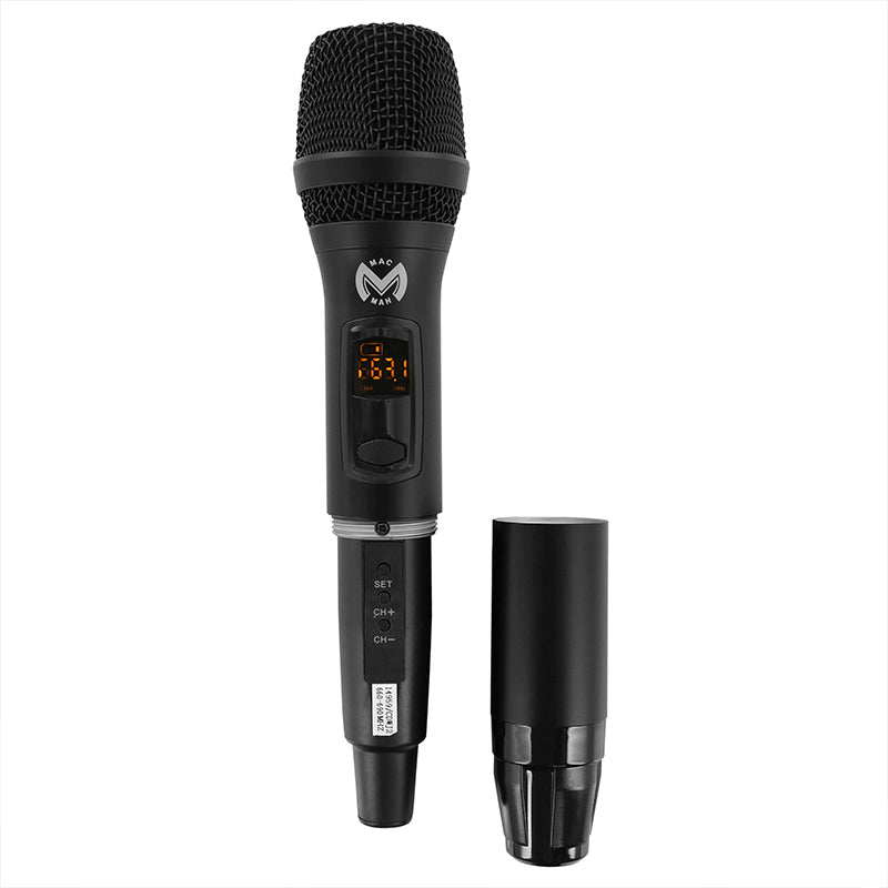 Microfon UHF wireless profesional cu receptor, 30 MHz, Mac Mah W-UHF 100 M