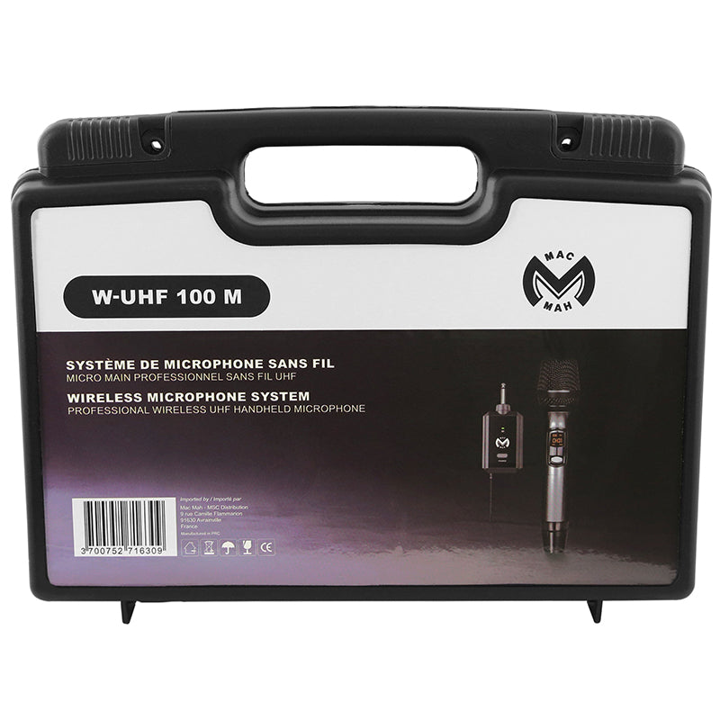 Microfon UHF wireless profesional cu receptor, 30 MHz, Mac Mah W-UHF 100 M