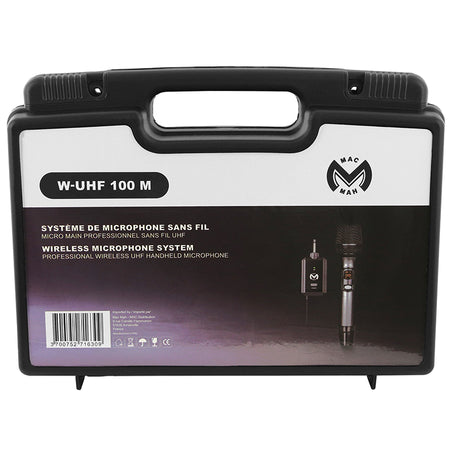 Microfon UHF wireless profesional cu receptor, 30 MHz, Mac Mah W-UHF 100 M