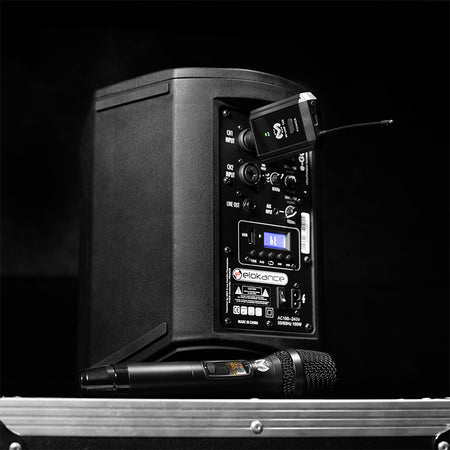 Microfon UHF wireless profesional cu receptor, 30 MHz, Mac Mah W-UHF 100 M