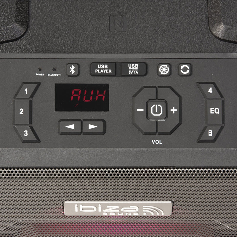 Boxă portabilă IPX4 10" 300 W Bluetooth NFC FM Ibiza Sound WPORT10-300