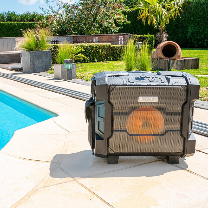 Boxă portabilă IPX4 10" 300 W Bluetooth NFC FM Ibiza Sound WPORT10-300