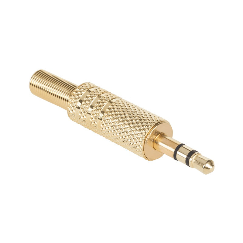 Mufă jack tată stereo de 3,5 mm din metal auriu WTY0014