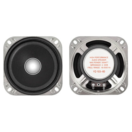 Difuzor cu impedanță de 4 ohmi, putere maximă 20 W și diametru 103 mm YD103-4