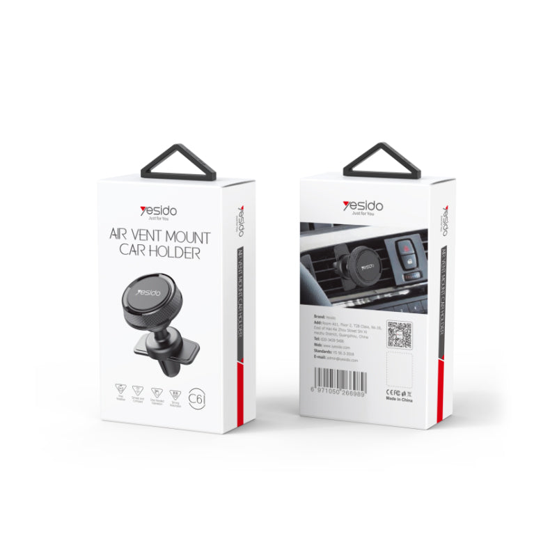 Suport auto magnetic cu prindere la ventilație Yesido YID000044