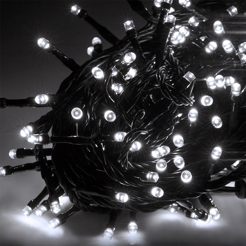 Șir de lumini festive cu 100 LED-uri alb rece de 10 m IP44 pentru exterior Rebel ZAR0478-1