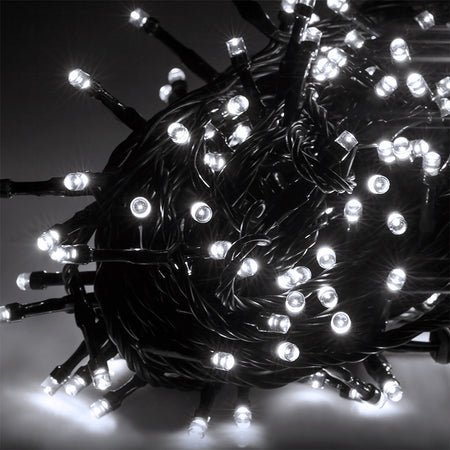 Șir de lumini festive cu 100 LED-uri alb rece de 10 m IP44 pentru exterior Rebel ZAR0478-1