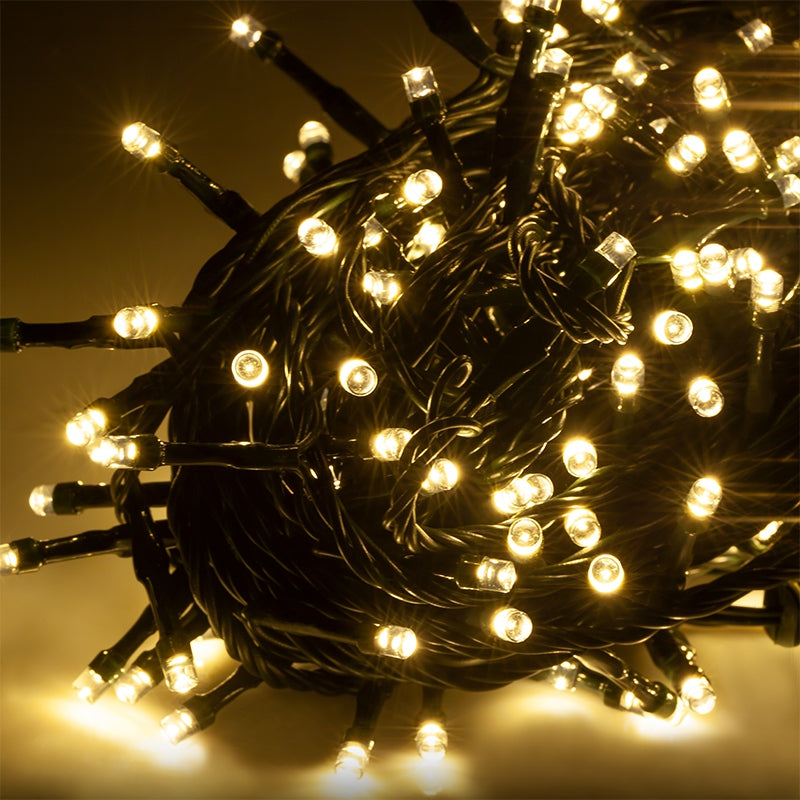 Șir de lumini festive cu 100 LED-uri alb cald de 10 m IP44 Rebel ZAR0479-1