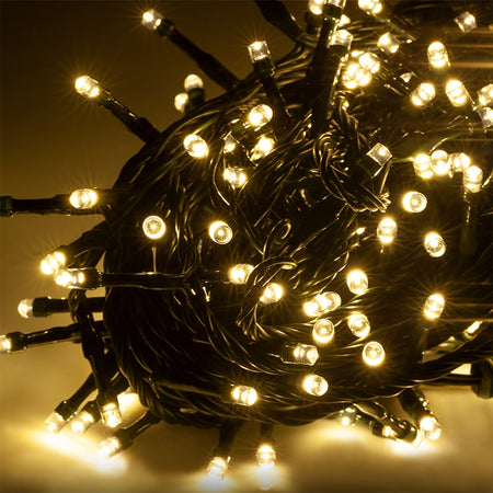 Șir de lumini festive cu 100 LED-uri alb cald de 10 m IP44 Rebel ZAR0479-1