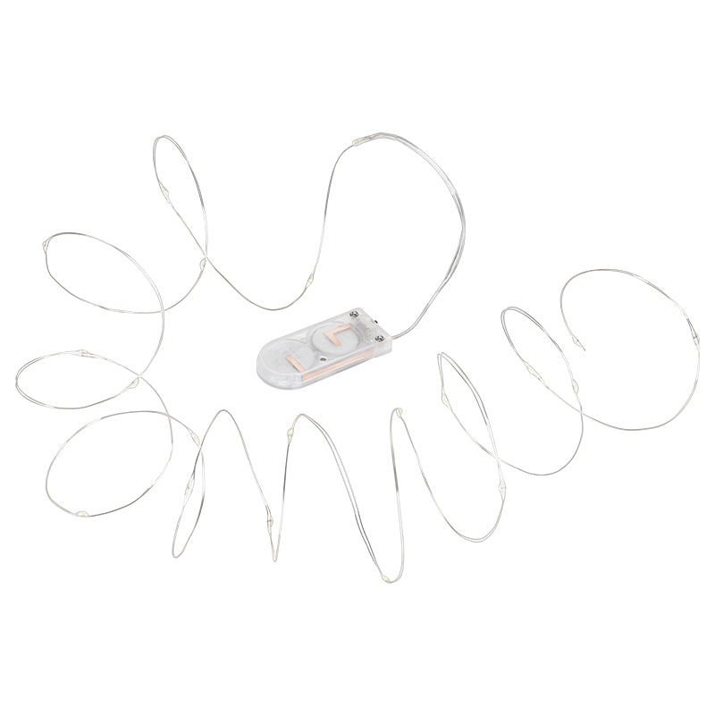 Șir luminos festiv cu 20 mini LED-uri alb rece de 1,9 m Rebel ZAR0544