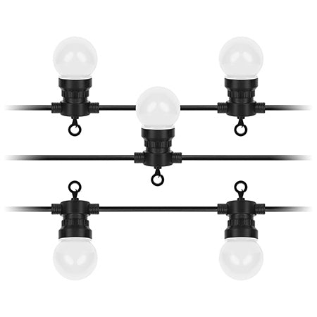 Șir iluminat festiv de 6 m cu 50 LED-uri alb cald pentru exterior IP44 Rebel ZAR0545-W