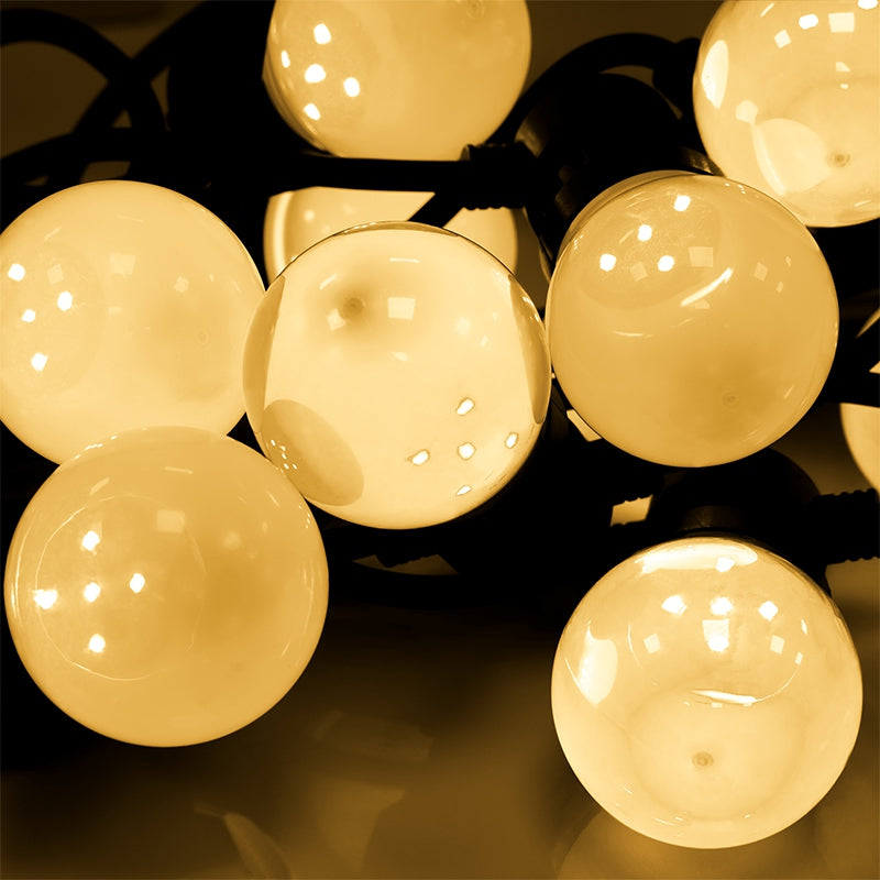 Șir iluminat festiv de 6 m cu 50 LED-uri alb cald pentru exterior IP44 Rebel ZAR0545-W