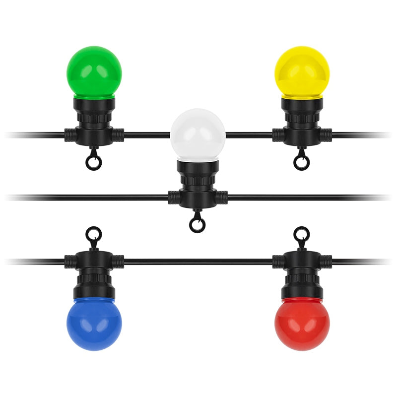 Șir luminos festiv de exterior cu 50 de LED-uri multicolore pe 6 m Rebel ZAR0545