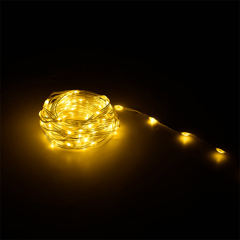 Decorațiune LED alb cald 10 m cu 100 LED-uri și alimentare USB Rebel ZAR0575