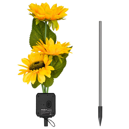 Lampă solară decorativă floarea-soarelui cu LED 3000 K și protecție IP65 Rebel ZAR0578