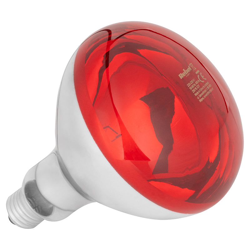 Bec infraroșu pentru creșterea puilor cu dulie E27 R125 de 100 W Rebel ZAR0582