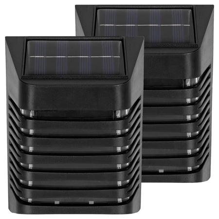 Set 2 lămpi solare de perete cu 4 LED și senzor de amurg Rebel ZAR0586