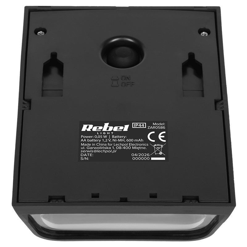 Set 2 lămpi solare de perete cu 4 LED și senzor de amurg Rebel ZAR0586